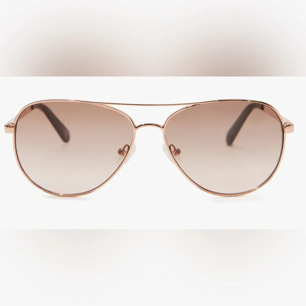 KATE SPADE NEW YORK Emmaline Rose Gold Aviator Sunglasses - Picture 1 of 3